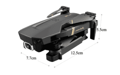 Richie Skladací dron s FULL HD kamerou, aplikácia pre zariadenia Android a iOS, kvadrokoptéra s kamerou, 2x batéria