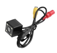 Hizpo Parkovacia kamera s RCA pripojením - cinž, HD LED parkovacia kamera s nočným videním s napájacím káblom a video káblom