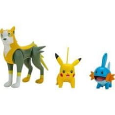 Jazwares Pokémon akčné figúrky 3-Pack Mudkip Pikachu a Boltund 5cm