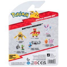 Jazwares Pokémon akčné figúrky Piplup Electabuzz a Vulpix 8 cm