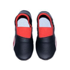 Chlapčenské kožené papuče ŠEKY - červené, 28