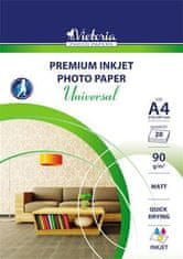 Victoria Fotografický papier "Universal", do atramentovej tlačiarne, matný, A4, 90g
