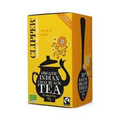 Clipper Britský organický čierny čaj Chai so škoricou a klinčekmi Fair Trade BIO "Organic Indian Chai Black Tea | Warm & Spicy" 50g (20 vreciek x 2,5g) Clipper