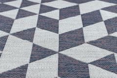 Dywany Łuszczów Kusový koberec Sion Sisal Triangles 22373 ecru/blue-pink – na von aj na doma 80x150