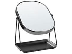 Beliani Kozmetické zrkadlo 20 x 22 cm čierne CORREZE