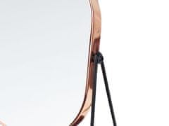 Beliani Kozmetické zrkadlo 20 x 22 cm ružovozlatá/čierna CORREZE