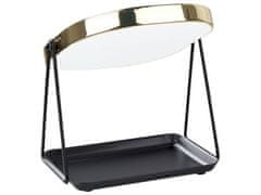 Beliani Kozmetické zrkadlo 20 x 22 cm zlatá/čierna CORREZE