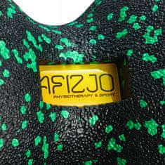 Dvojitá masážna loptička EPP 25 cm Lacrosse Ball, čierna a zelená