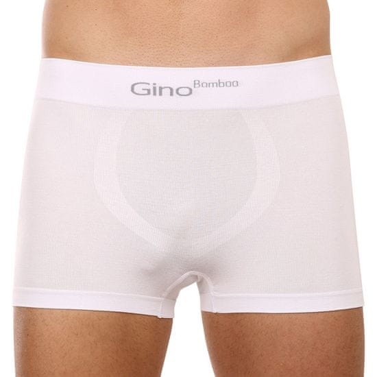 Gino Pánske boxerky bezšvové bambusové biele (53004)