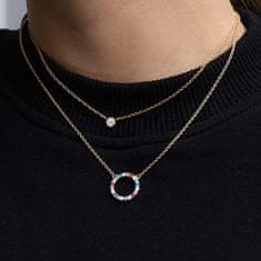 SIF JACOBS Očarujúce pozlátený náhrdelník s kubickými zirkónmi Biella SJ-C338(1)-XCZ(YG)