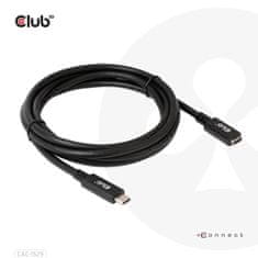 Club 3D Predlžovací kábel USB-C, 4K 60Hz (M/F) CAC-1529, 2m