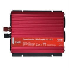 GETI GPI 1012 měnič napětí DC/AC, 12V/230V, 1000W, USB