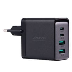 Joyroom TCG02 GaN sieťová nabíjačka 2x USB / 2x USB-C 67W + kábel USB-C, čierna