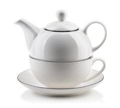 Affekdesign Čajník so šálkou čaju pre jednu osobu Laury white
