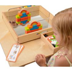 Masterkidz Montessori sada drevených farebných kociek pre deti 24 kusov