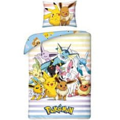 Halantex Bavlnené posteľné obliečky Pokémoni - Pikachu a Eevee