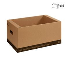 Majster Regál 10x Kartónové krabice a kôš 2v1 - 46x34x23cm