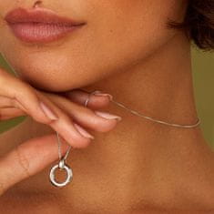 Hot Diamonds Minimalistický strieborný náhrdelník s diamantom Forever DP900 (retiazka, prívesok)