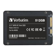 VERBATIM SSD 512GB SATA III Vi550 S3 interný disk 2.5", Solid State Drive