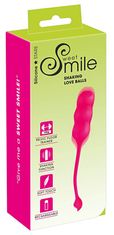 SMILE Sweet Smile Shaking Love Balls (Pink), pulzujúce vaginálne vajíčko