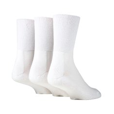 IOMI 3 páry Diabetik široké ponožky BAMBUS voľný zdravotný lem Biele Veľkosť: 37-41