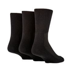 IOMI 3 páry Diabetik široké ponožky BAMBUS so zdravotným lemom Čierne Veľkosť: 39-42