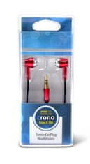 Crono E14R - špuntové slúchadlá, 3.5mm jack, červená