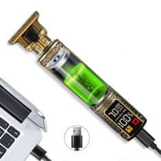 IZMAEL Elektrický strojček na vlasy s USB nabíjaním Dragon-Zl.Hnedá KP25773