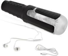 XSARA Automatický vibrační masturbátor s funkcí sání a zvuky rozkoše - 70330494