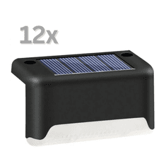 Shopdbest Jasné vonkajšie solárne LED svetlá (12 ks): Úsporné a výkonné osvetlenie, 17,3 x 17,2 x 6,4 cm