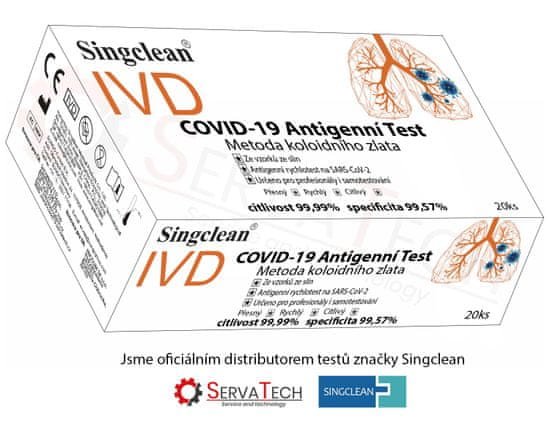 Singclean slinový antigénny rýchlostest na COVID-19 koronavírus,20 ks