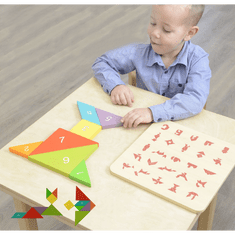 Masterkidz Montessori vzdelávacie puzzle Tangram Čísla Masterkidz Montessori