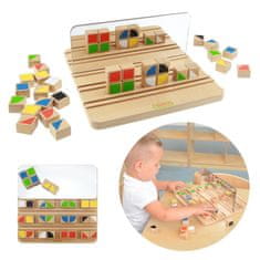 Masterkidz Zrkadlové odrazy Farebné bloky Montessori vzdelávacia tabuľa