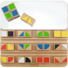Masterkidz Zrkadlové odrazy Farebné bloky Montessori vzdelávacia tabuľa