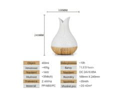 BOT Smart aróma difuzér B5 - biele a svetlohnedé drevo 400 ml
