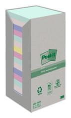 3M Samolepiaci bloček "Nature", mix pastelových farieb, 76 x 76 mm, 16x 100 listov, recyklovaný, 7100259226