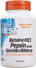 Doctor’s Best Betaine HCl + Pepsin & Gentian Bitters (horec), 360 kapsúl
