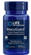 Life Extension MacuGuard Ocular Support with Saffron & Astaxanthin, očná podpora, 60 kapsúl