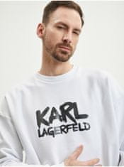 Karl Lagerfeld Biela pánska mikina KARL LAGERFELD L