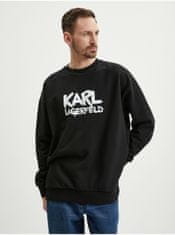 Karl Lagerfeld Čierna pánska mikina KARL LAGERFELD XL