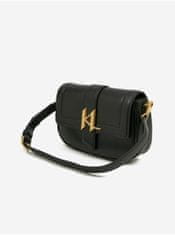 Karl Lagerfeld Čierna dámska kožená crossbody kabelka KARL LAGERFELD Shooting Stars UNI