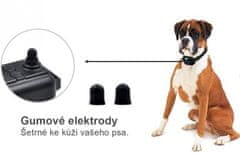 KJB Elektronický výcvikový obojok PSIA ANJEL malé a stredné psy disponuje funkciami zvuk, vibrácie a impulz. Prijímač má gumové elektródy ktoré sú šetrnejšie ku koži psa Dosah tohto obojku je až 800 m
