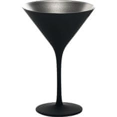 Stulzle Oberglas Koktailový pohár Stölzle Elements 240 ml, čierny/strieborný, 6x