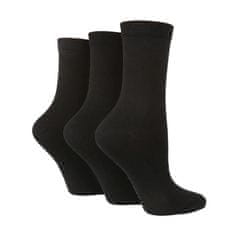 TORE 3 páry dámske recyklované jednofarebné ponožky Farba: Čierna