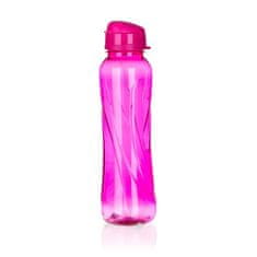 ACRAsport BANQUET Fľaša plastová STRIKE 630 ml, ružová D24, súprava 24 ks