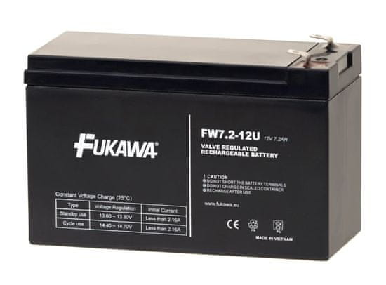 Fukawa olovená batéria FW 7,2-12 F2U do UPS APC/AEG/EATON/Powerware/ 12V/ 7,2 Ah/ životnosť 5 rokov/ Faston F2-6,3mm