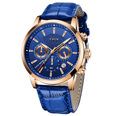 Lige Pánske hodinky -modrá/zlatá 9866-5+ darček ZADARMO