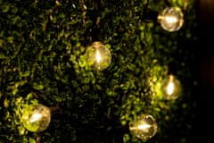 LUMILED Záhradné svietidlo LED svetelná reťaz 15,2m GIRLANDA DOLLIS s 30 LED dekoratívnymi guličkami + DIAĽKOVÉ OVLÁDANIE