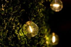 LUMILED Záhradné svietidlo LED svetelná reťaz 15,2m GIRLANDA DOLLIS s 30 LED dekoratívnymi guličkami + DIAĽKOVÉ OVLÁDANIE