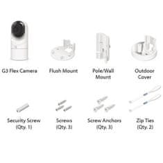 Ubiquiti G3 Flex - kamera, 2Mpx rozlíšenie, 25 fps, IR LED, IPX4, PoE (bez PoE injektora)